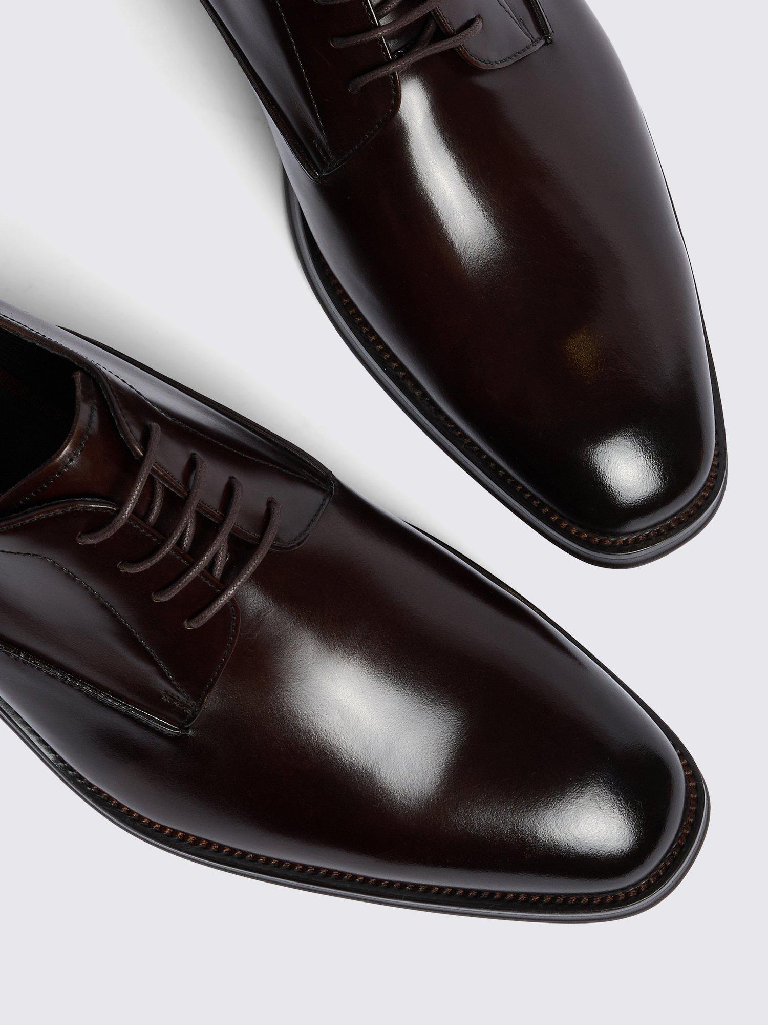 Product image 4 of 4, which shows Moss John White Lace Up Leather Derby Shoes, Brown, 6