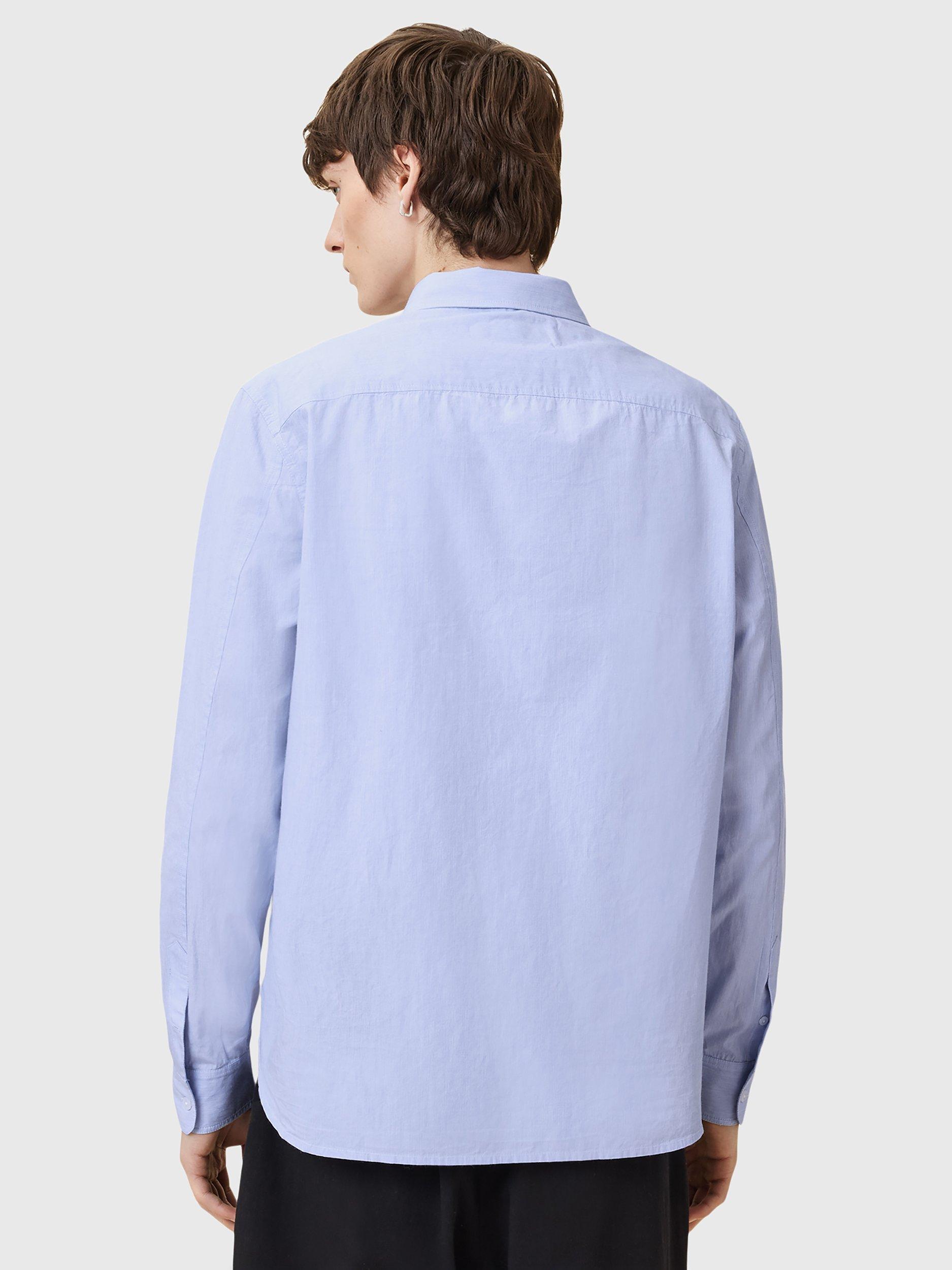 Product image 2 of 8, which shows AllSaints Fletcher Shirt, Light Blue, L