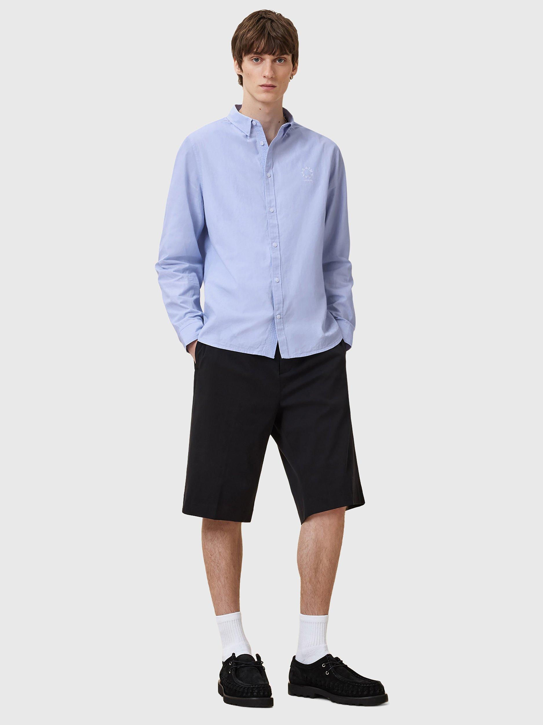 Product image 3 of 8, which shows AllSaints Fletcher Shirt, Light Blue, L