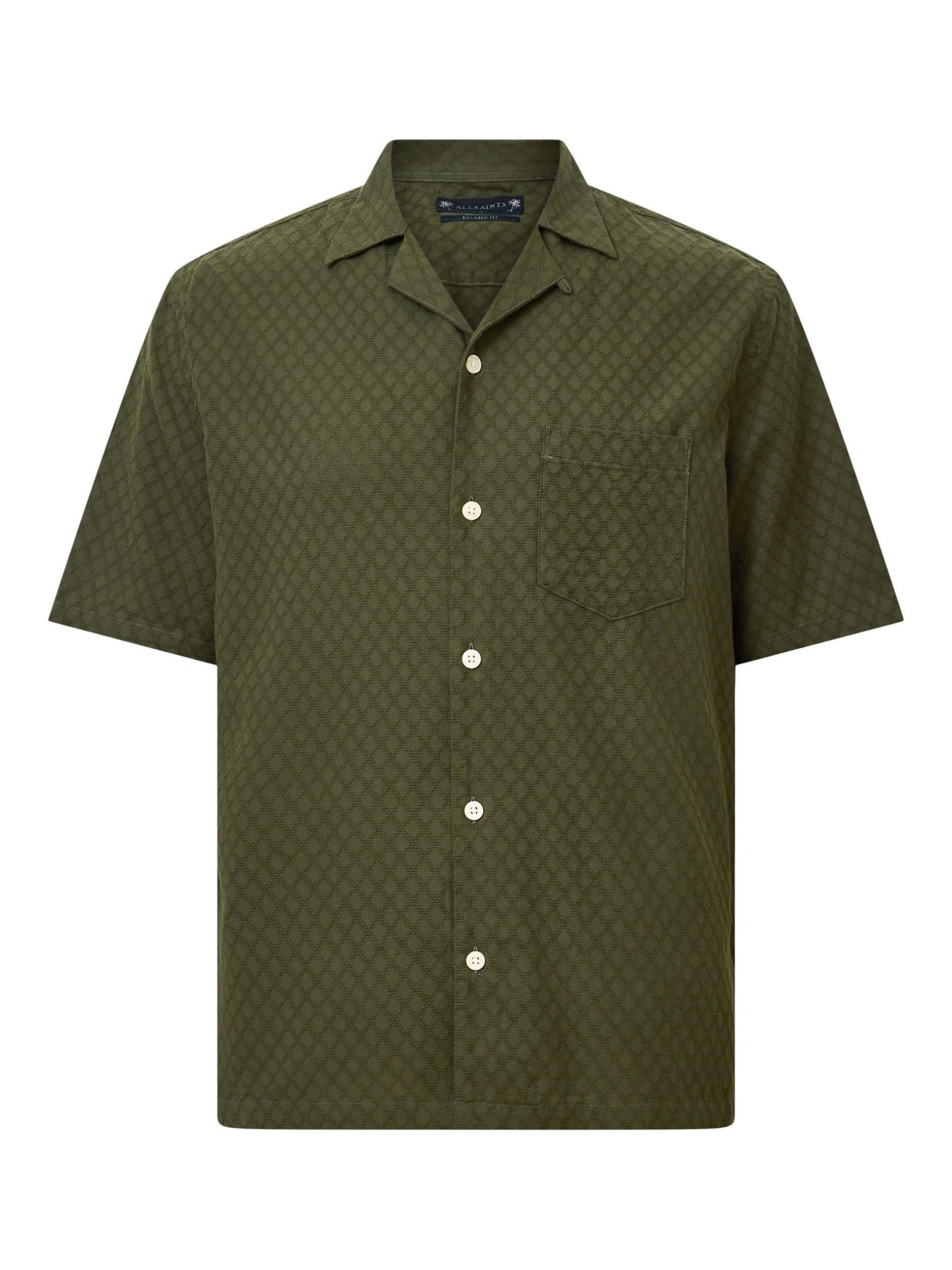 Product image 4 of 6, which shows AllSaints Kylo Cotton Shirt, Kelp Green, L