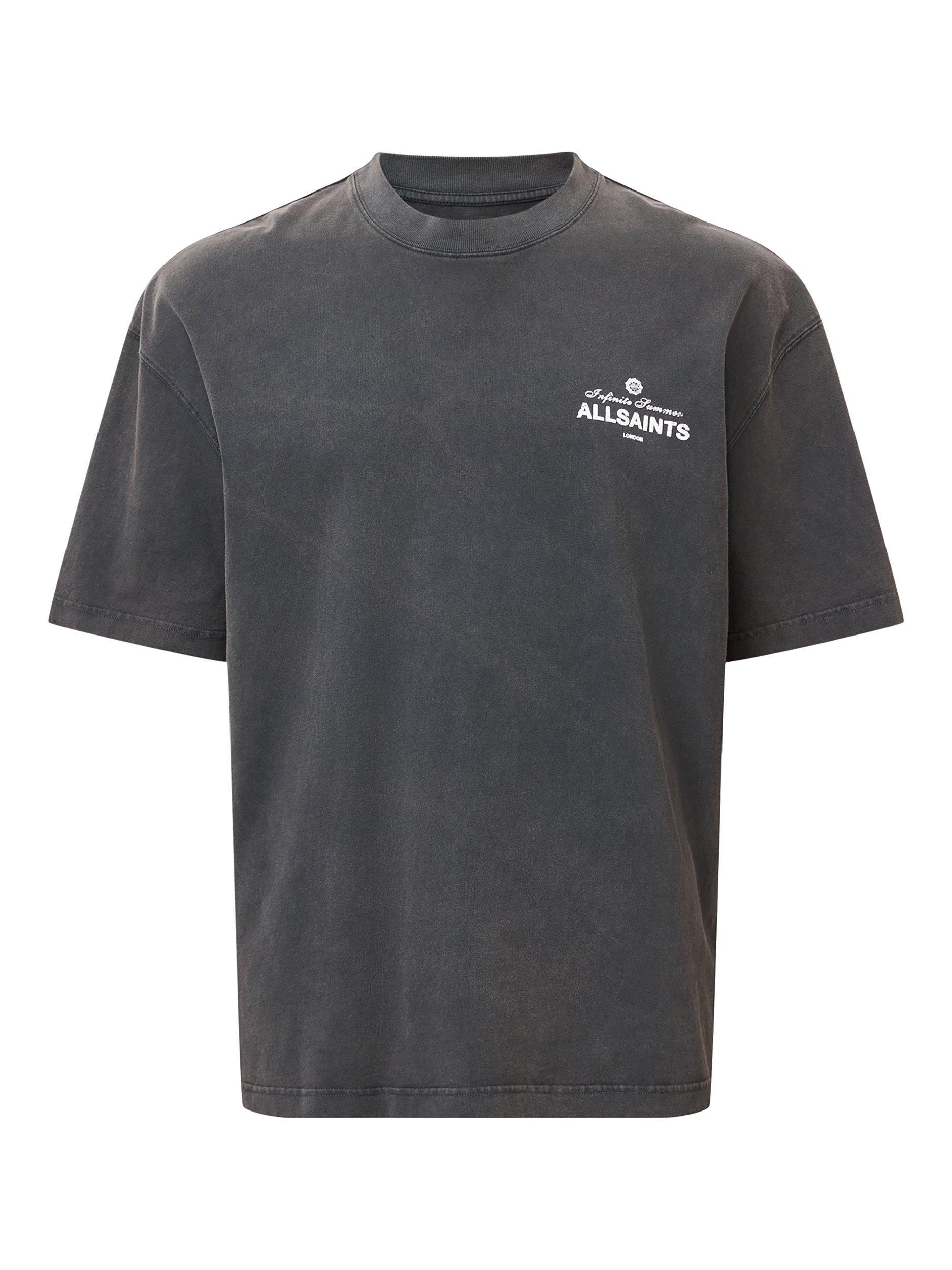 Product image 4 of 7, which shows AllSaints Soleil Cotton T-Shirt, Washed Black, L