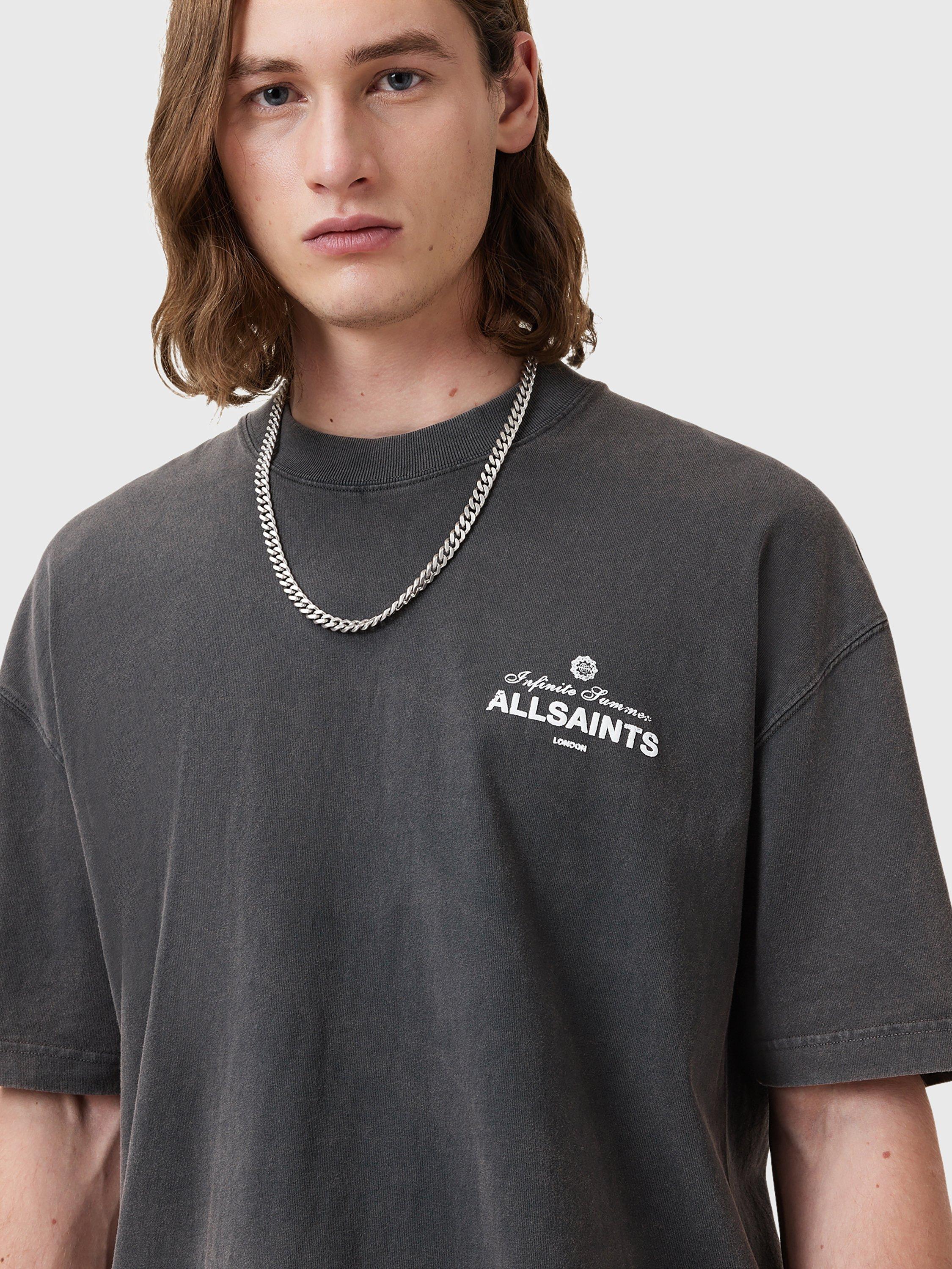 Product image 6 of 7, which shows AllSaints Soleil Cotton T-Shirt, Washed Black, L