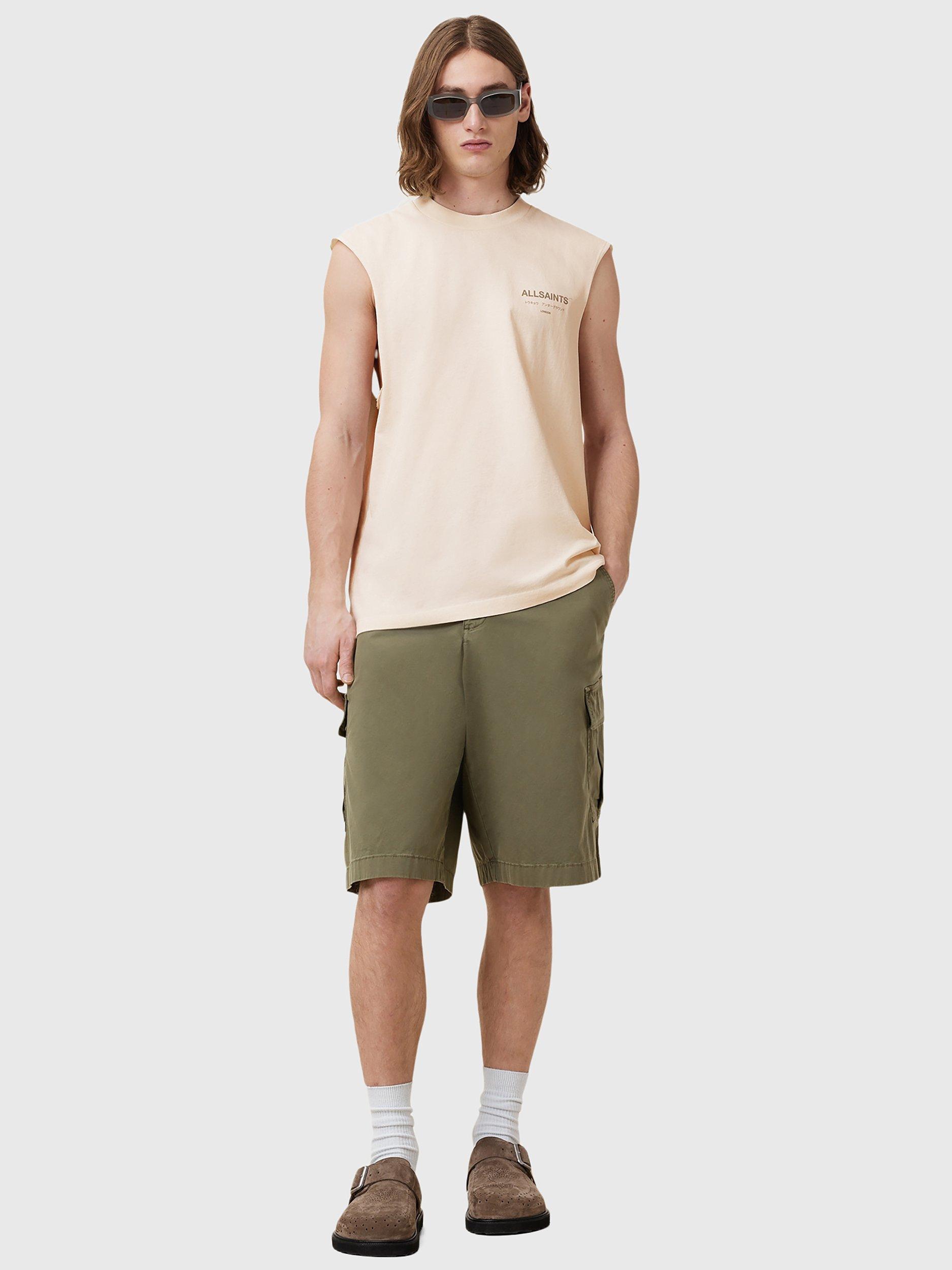 Product image 3 of 7, which shows AllSaints Underground Sleeveless Cotton Top, Sandy White, S