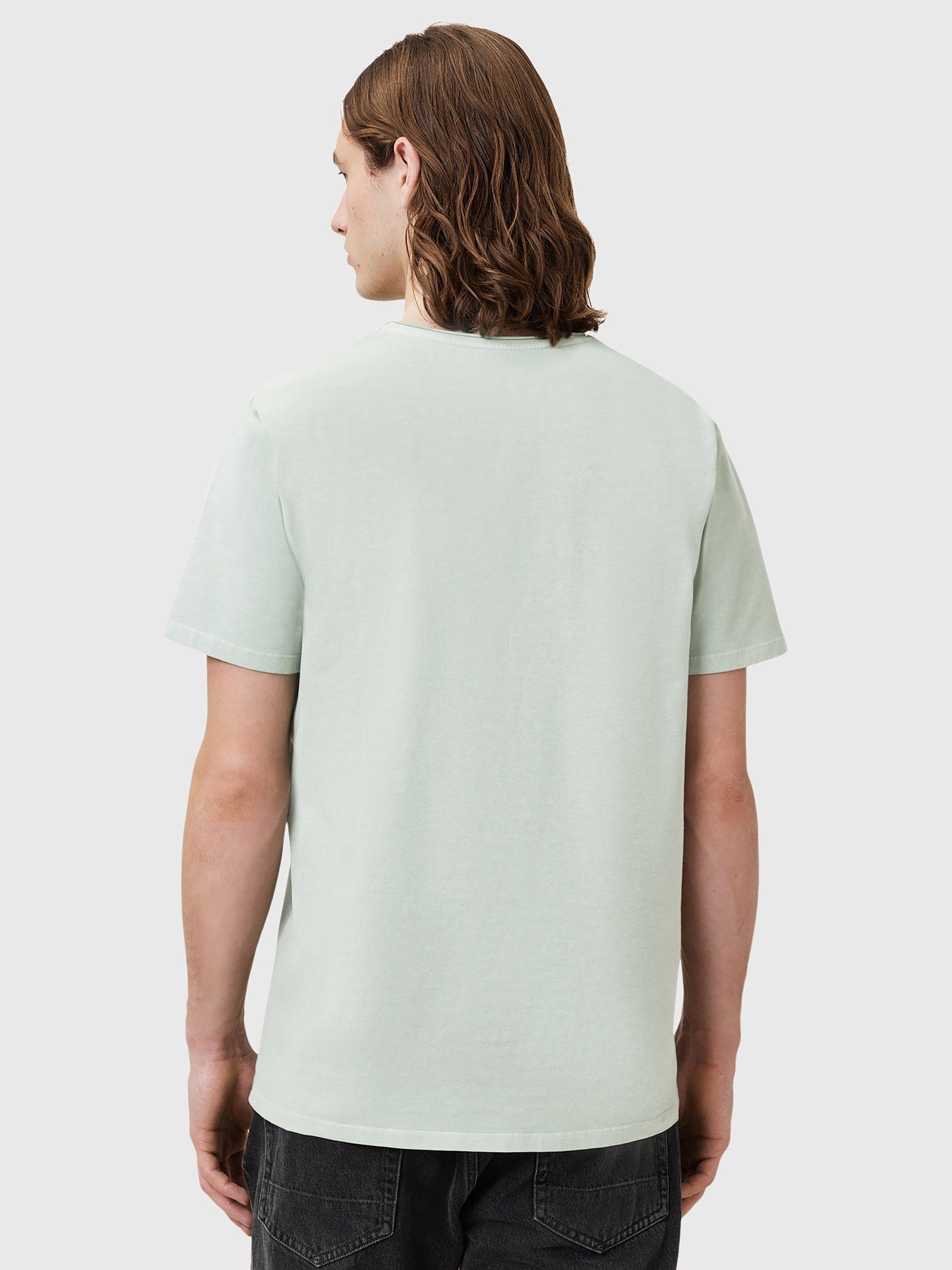 Product image 2 of 6, which shows AllSaints Bodega Cotton Blend T-Shirt, Mineral Green, L
