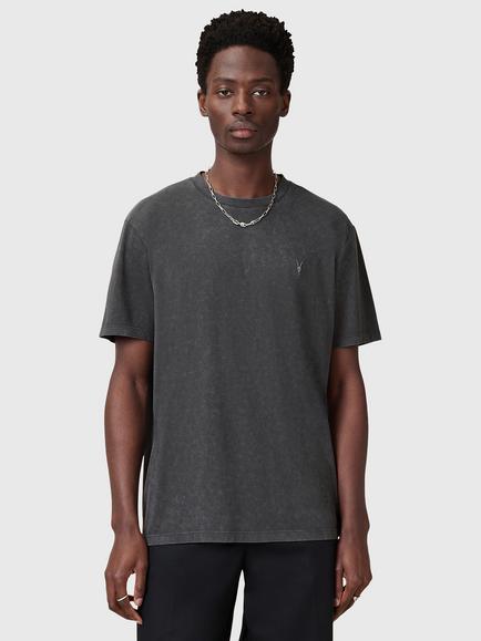 AllSaints Saka Ramskull Cotton T-Shirt, Washed Black, Washed Black