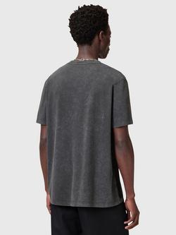 AllSaints Saka Ramskull Cotton T-Shirt - view 2, Washed Black