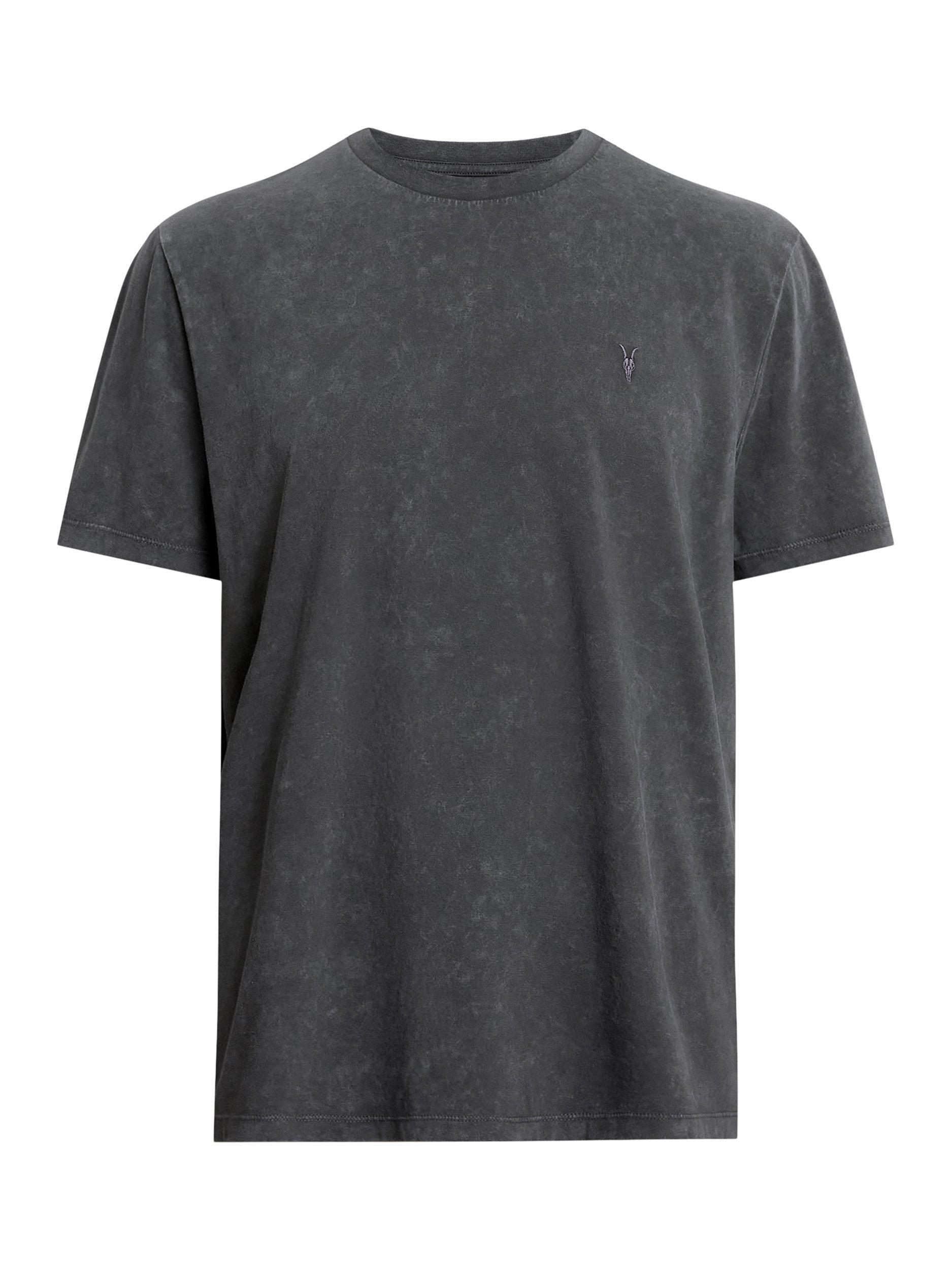 Product image 4 of 6, which shows AllSaints Saka Ramskull Cotton T-Shirt, Washed Black, L