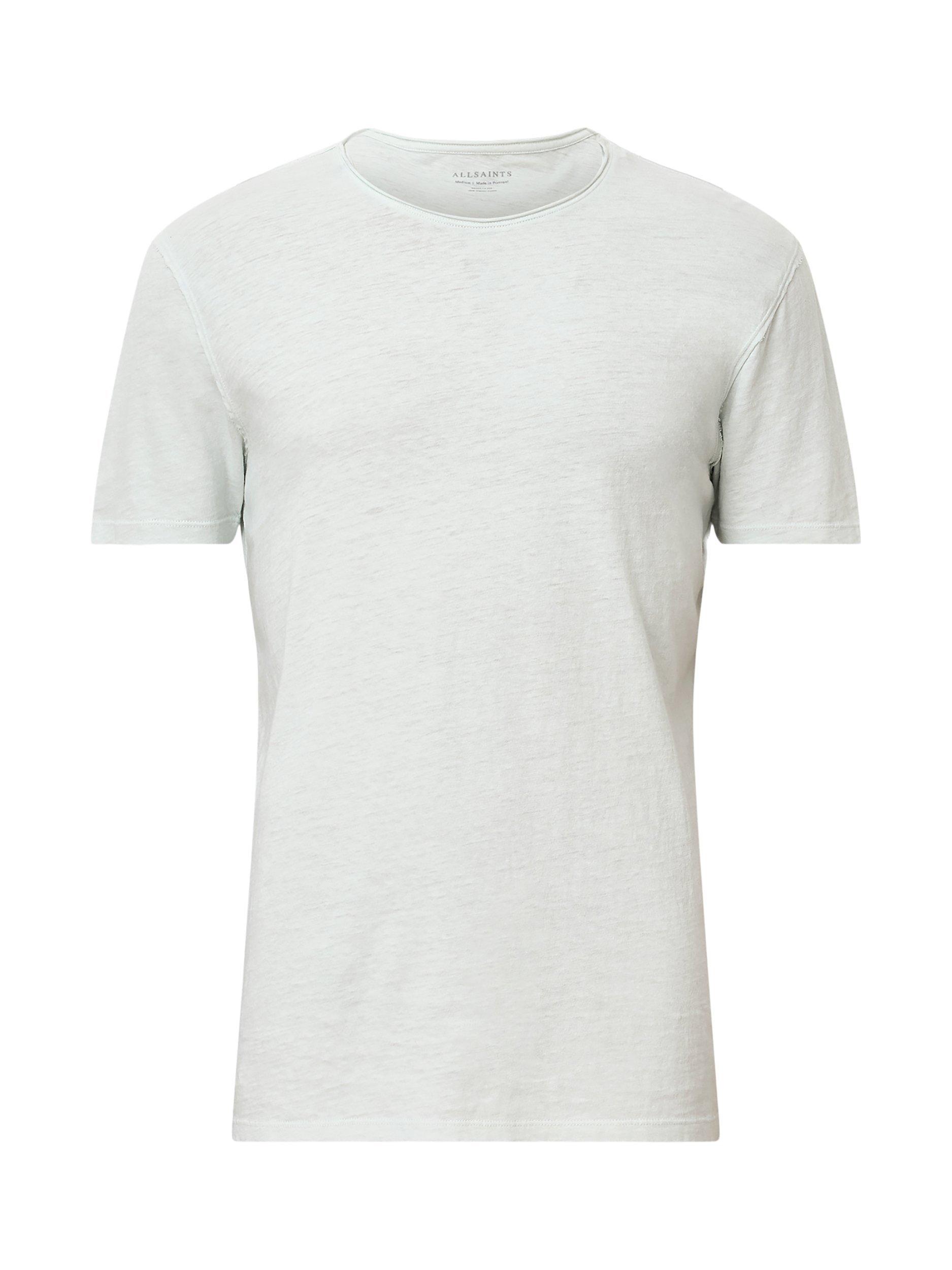 Product image 4 of 6, which shows AllSaints Figure Organic Cotton Regular Fit Short Sleeve T-Shirt, Foam Green, L