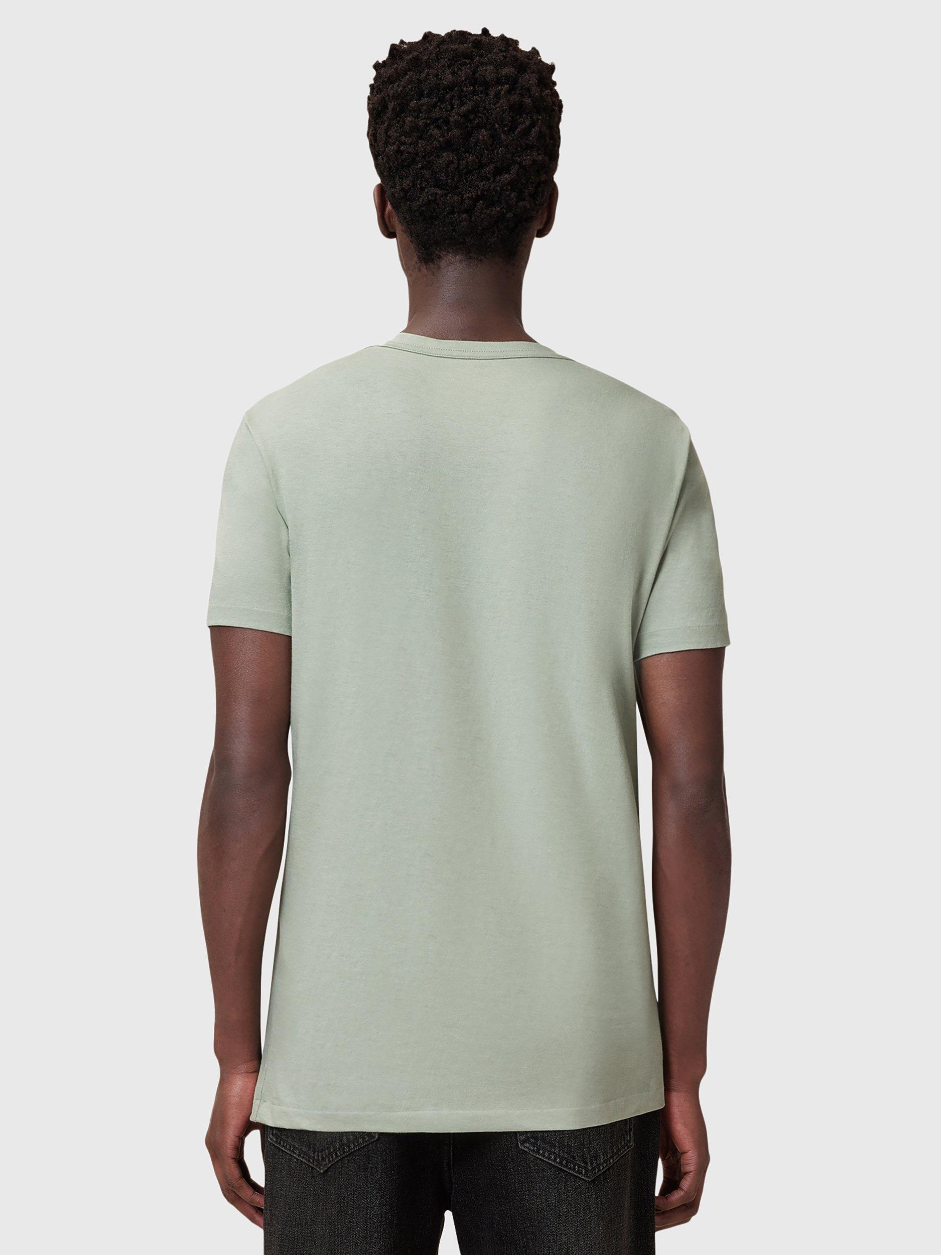 Product image 2 of 6, which shows AllSaints Tonic Cotton T-Shirt, Mineral Green, L