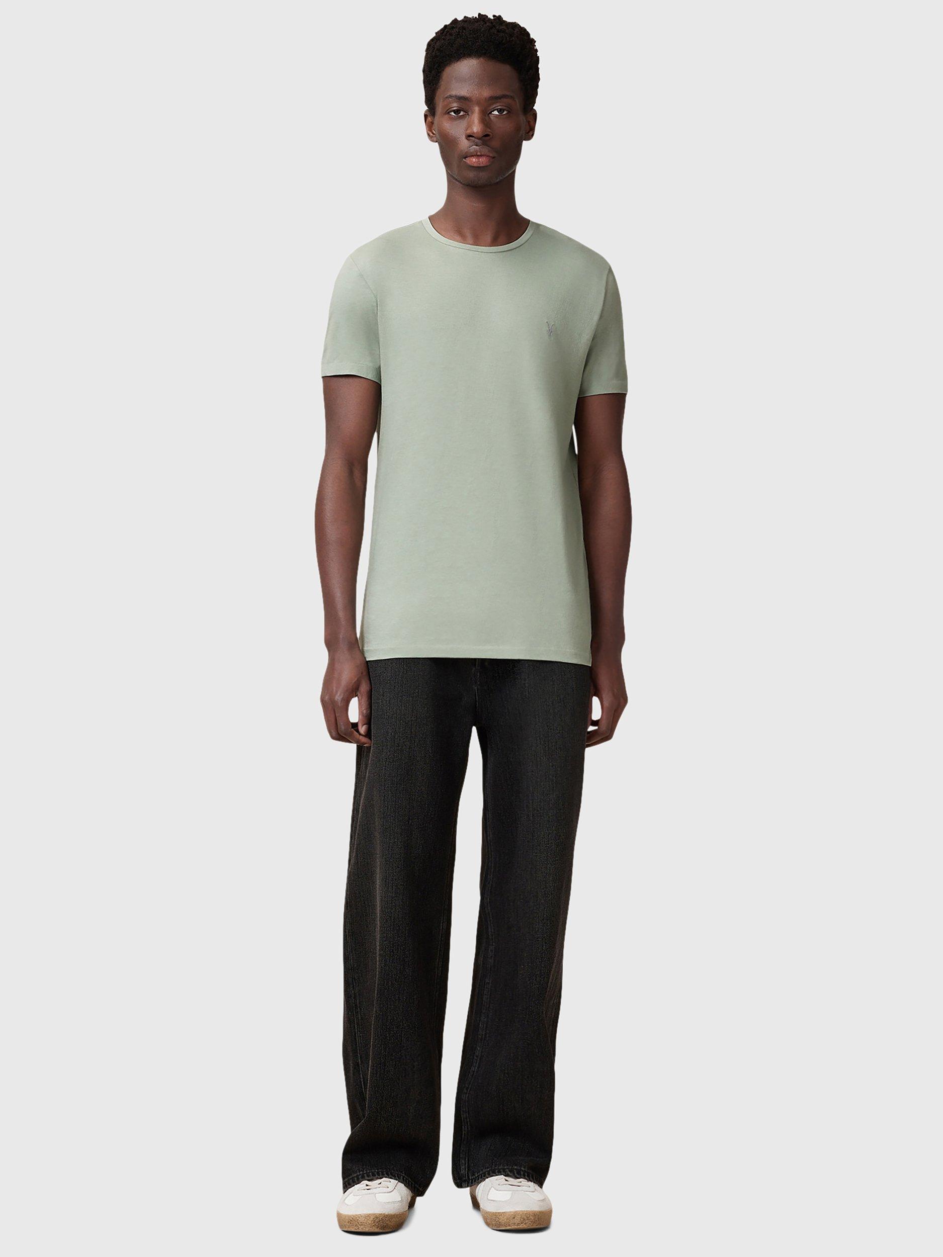 Product image 3 of 6, which shows AllSaints Tonic Cotton T-Shirt, Mineral Green, L
