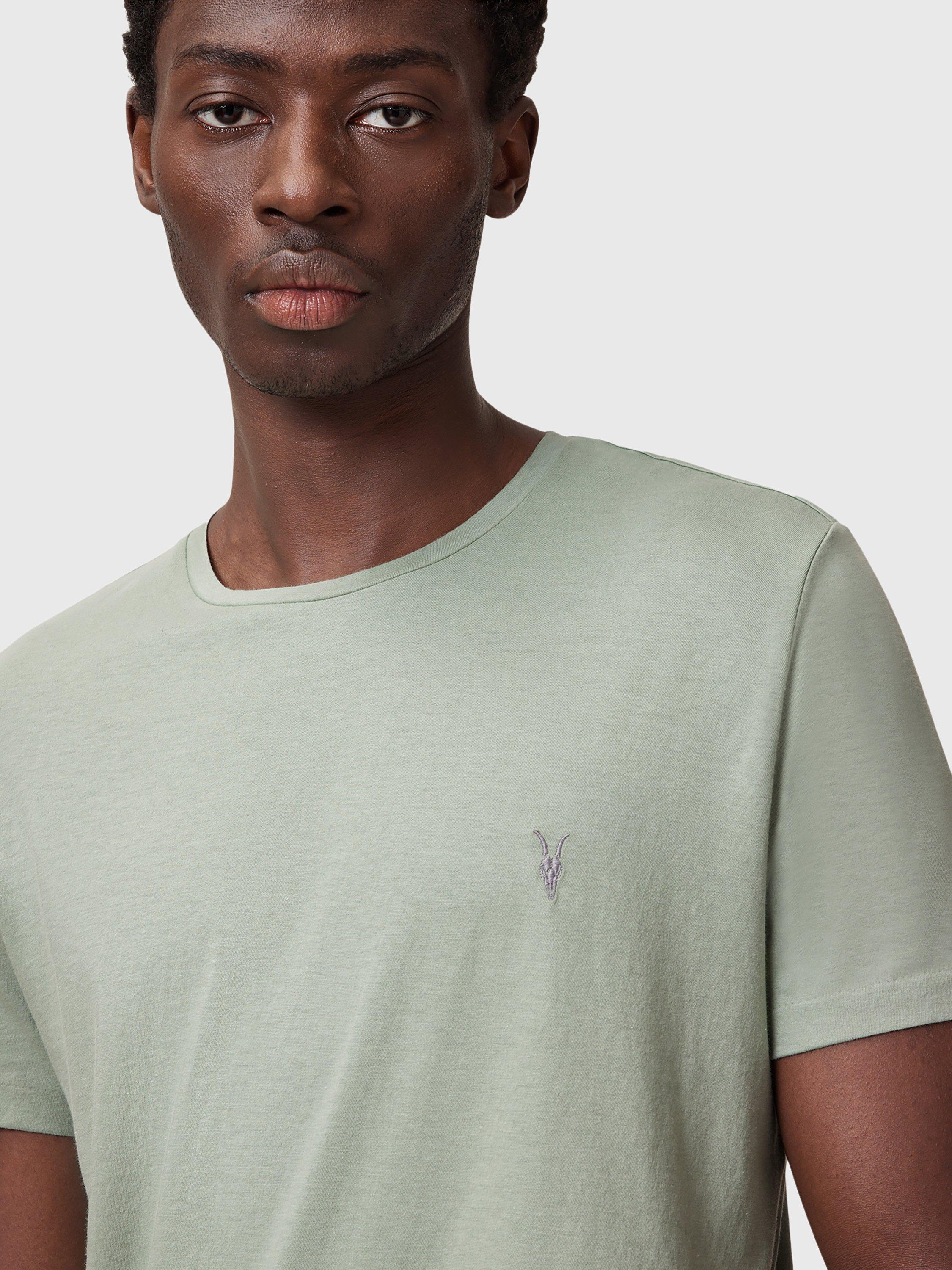 Product image 5 of 6, which shows AllSaints Tonic Cotton T-Shirt, Mineral Green, L