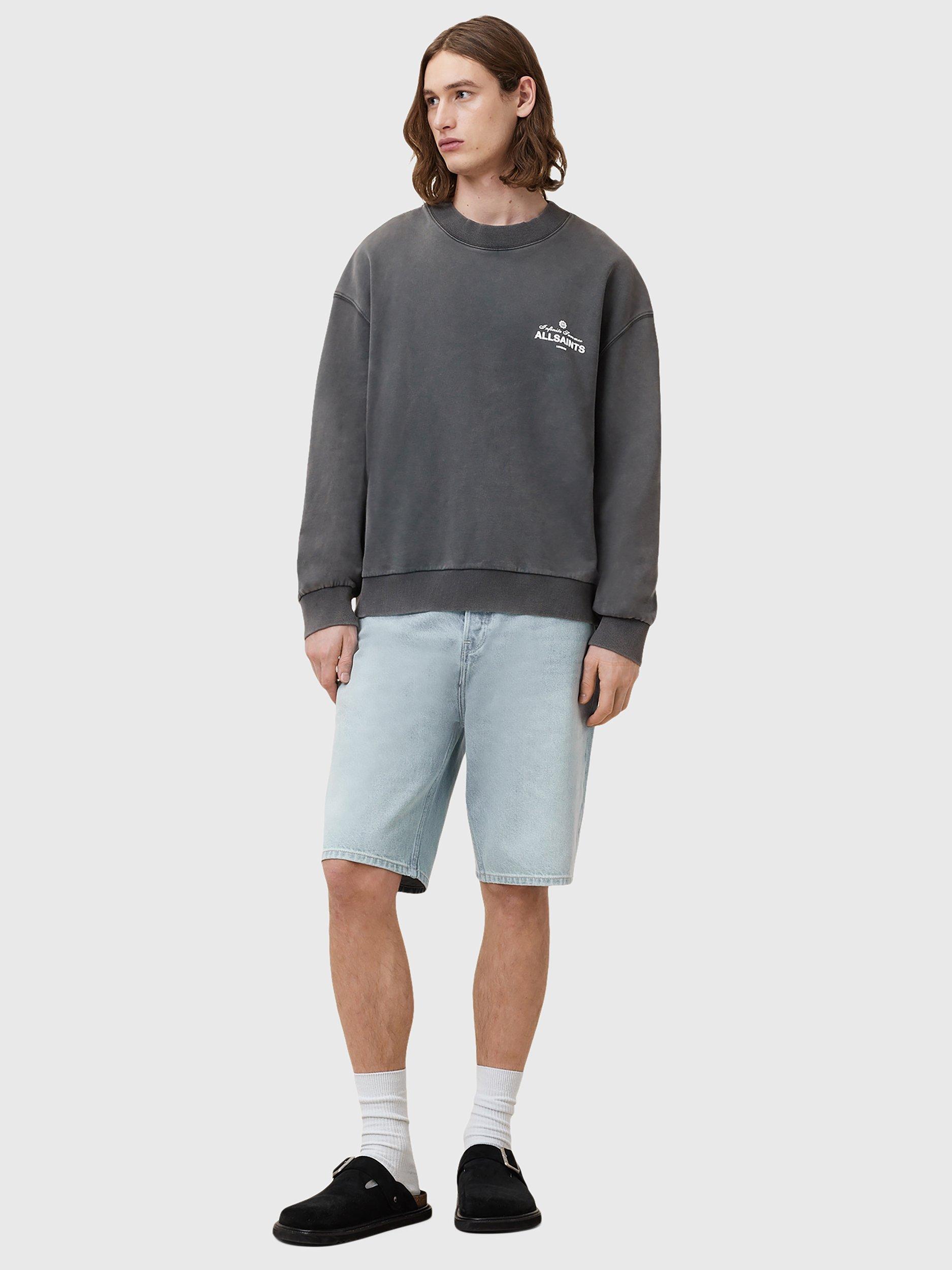 Product image 3 of 6, which shows AllSaints Soleil Cotton Jumper, Washed Black, L
