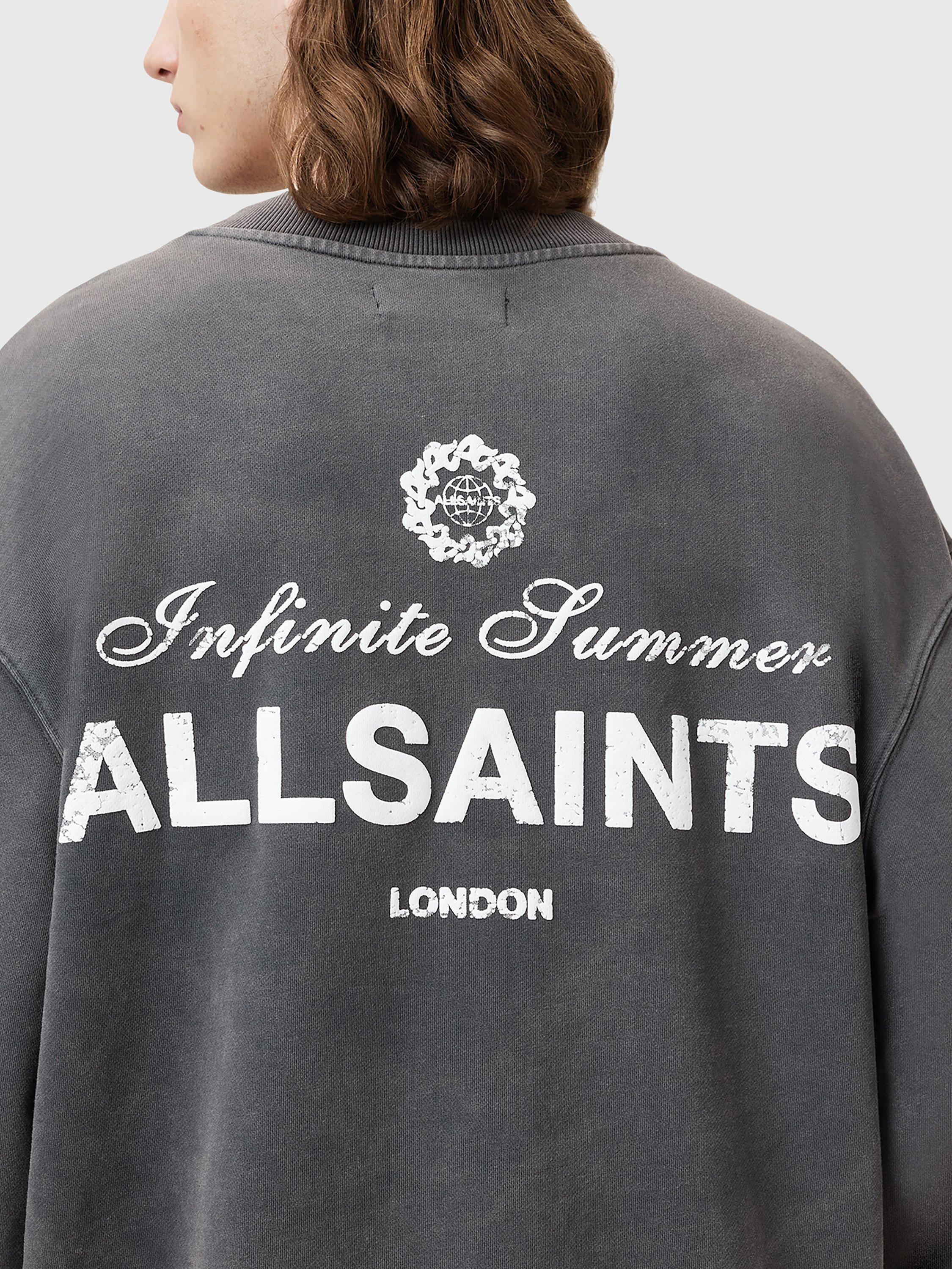 Product image 5 of 6, which shows AllSaints Soleil Cotton Jumper, Washed Black, L