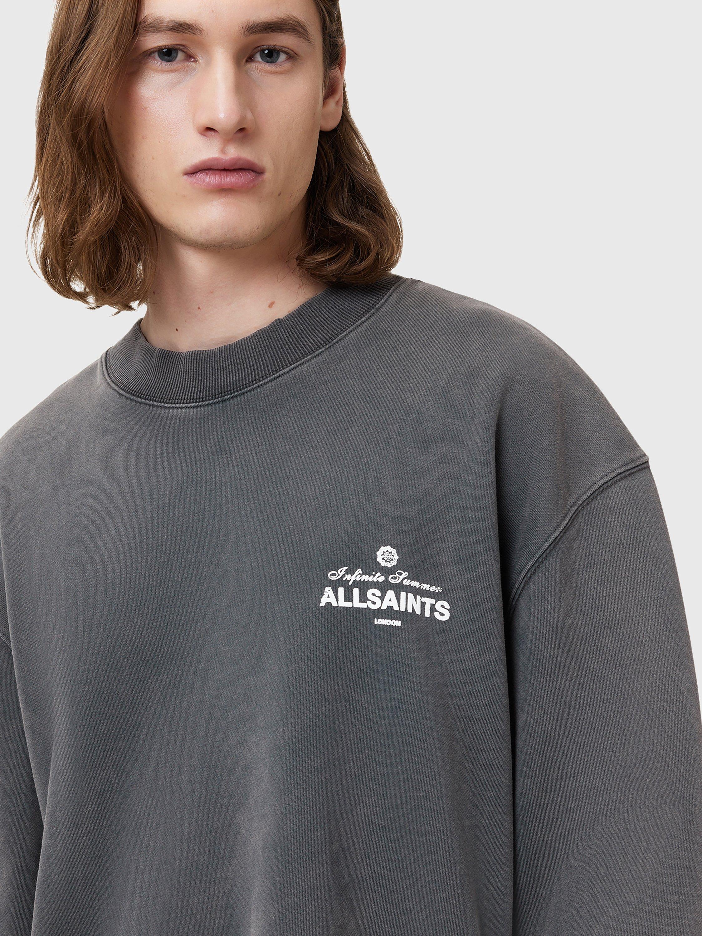 Product image 6 of 6, which shows AllSaints Soleil Cotton Jumper, Washed Black, L