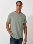Crew Clothing Oxford Cotton T-Shirt, Olive Green