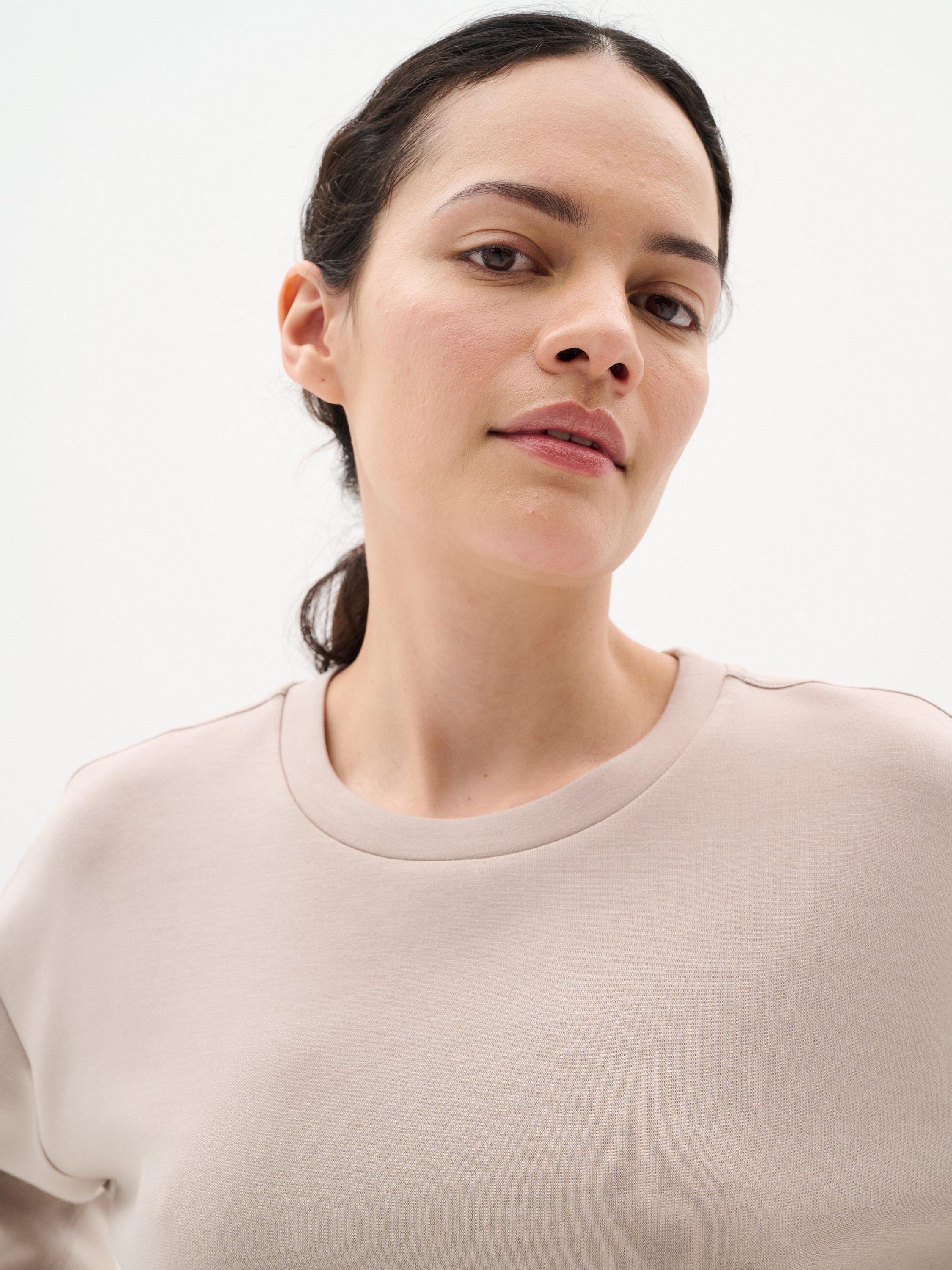 Product image 4 of 4, which shows InWear Pannie Drop Shoulder T-Shirt, Stone, XS