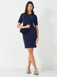 Crew Clothing Ebony Ponte Shift Dress, Navy Blue