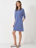 Crew Clothing Thea Stripe Jersey Dress, Navy Blue