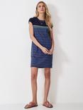 Crew Clothing Thea Stripe Jersey Dress, Blue