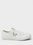 Crew Clothing Canvas Lace Up Trainers, White