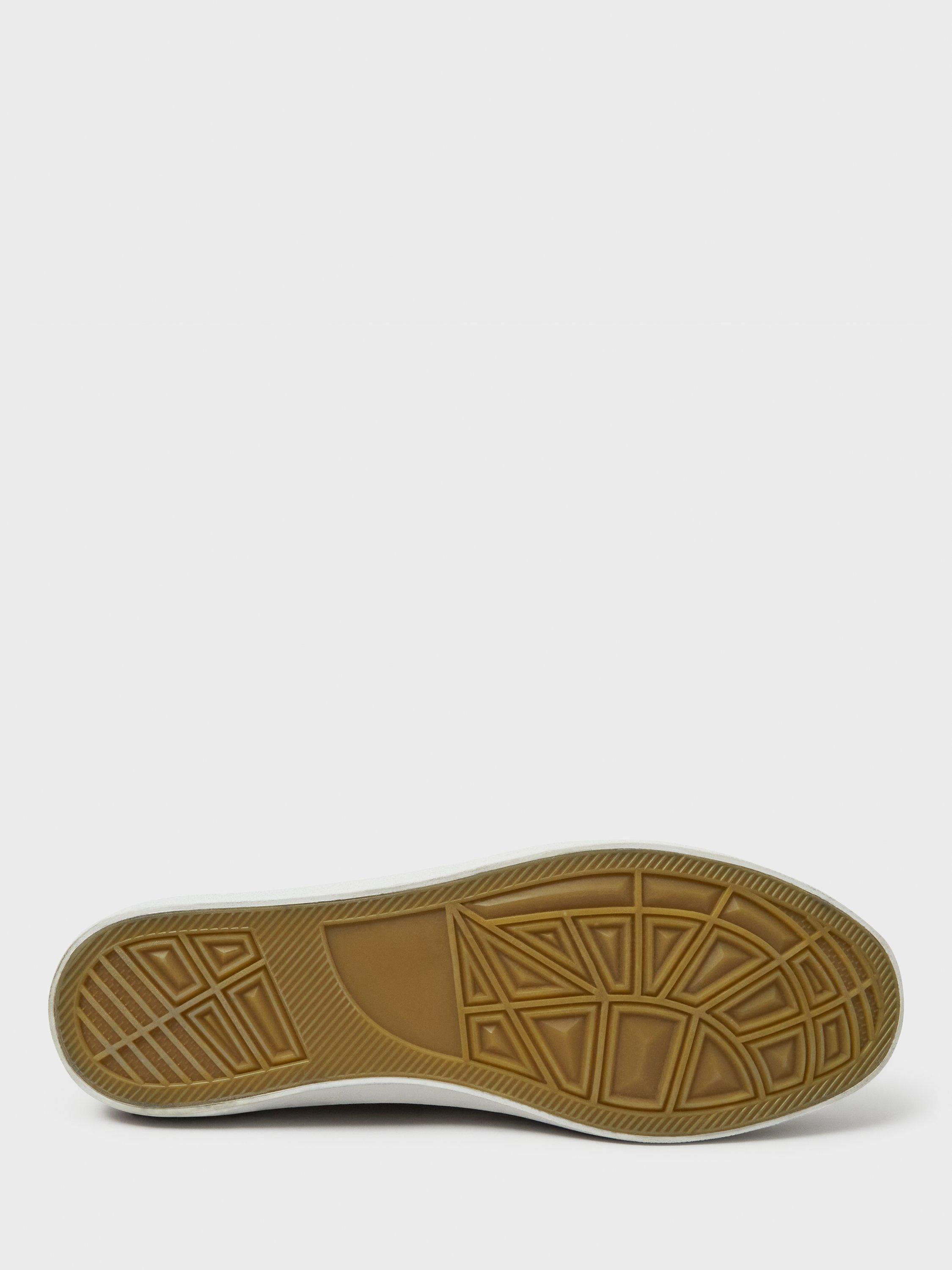 Product image 4 of 4, which shows Crew Clothing Canvas Lace Up Trainers, White, 7