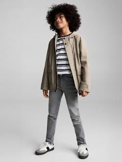 Mango Kids' Slim Fit Jeans, Grey Dark
