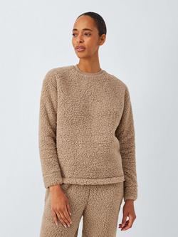 John Lewis Borg Fleece Lounge Set, Caramel, Caramel