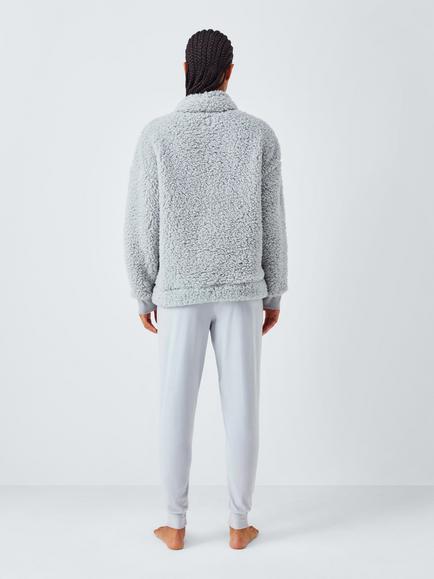 John Lewis Snuggle Fleece Lounge Set, Microchip - view 2, Microchip