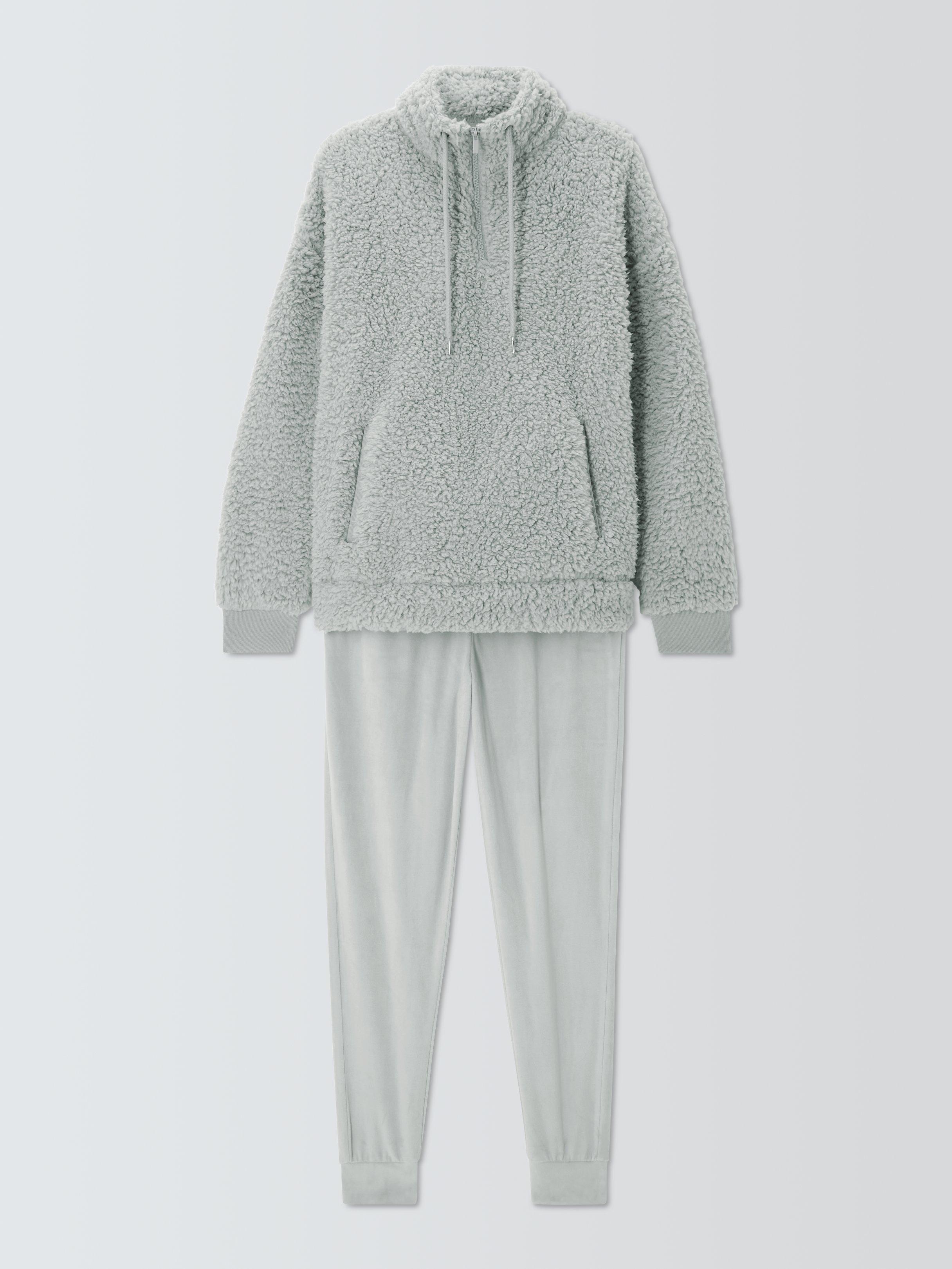 Product image 4 of 5, which shows John Lewis Snuggle Fleece Lounge Set, Microchip, S