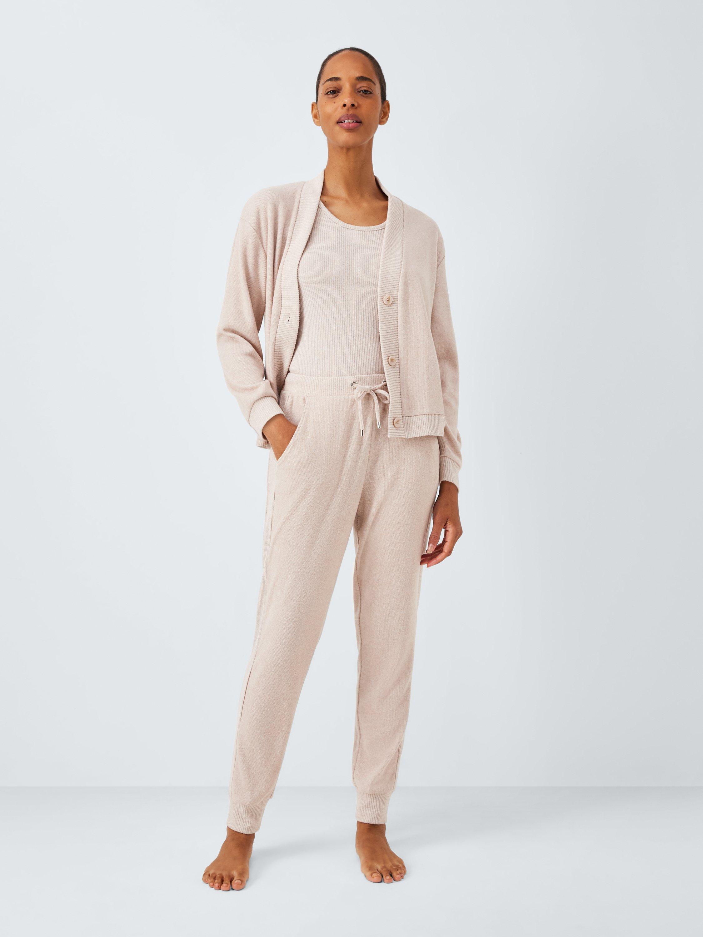 Product image 3 of 6, which shows John Lewis Three Piece Cardigan Lounge Set, Caramel, S