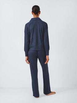 John Lewis Mini Ribbed Polo Lounge Set - view 2, Navy