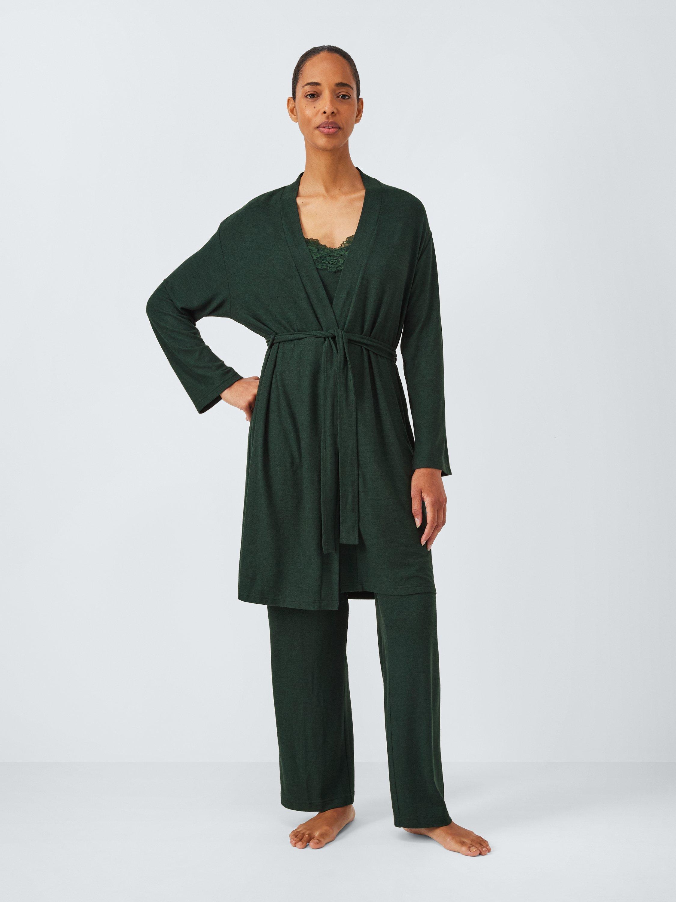 Product image 1 of 6, which shows John Lewis Lace Trim Three Piece Lounge Set, Scarab, S