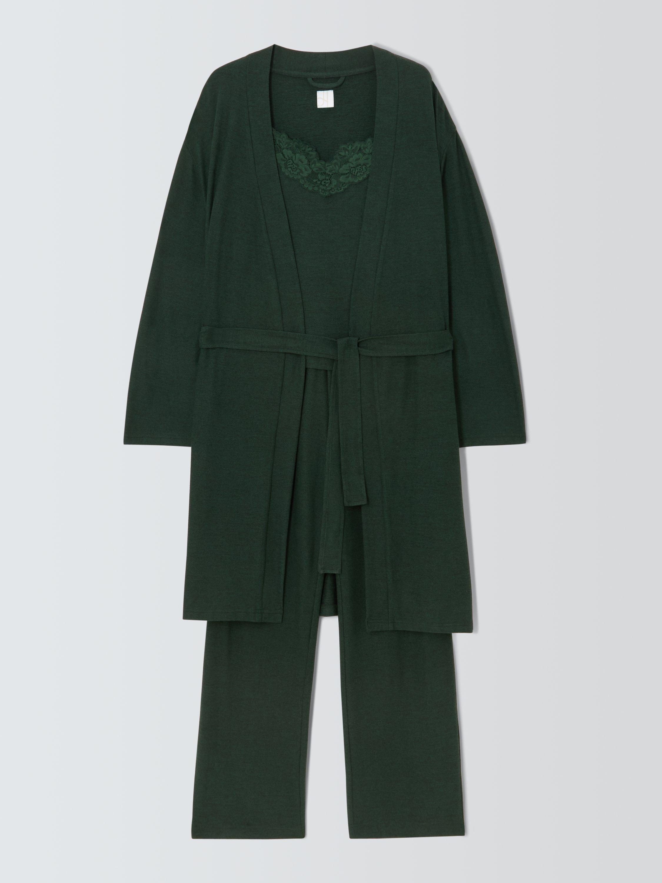 Product image 4 of 6, which shows John Lewis Lace Trim Three Piece Lounge Set, Scarab, S