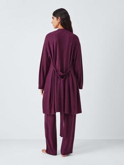 John Lewis Lace Trim Three Piece Lounge Set, Raspberry Coulis - view 2, Raspberry Coulis