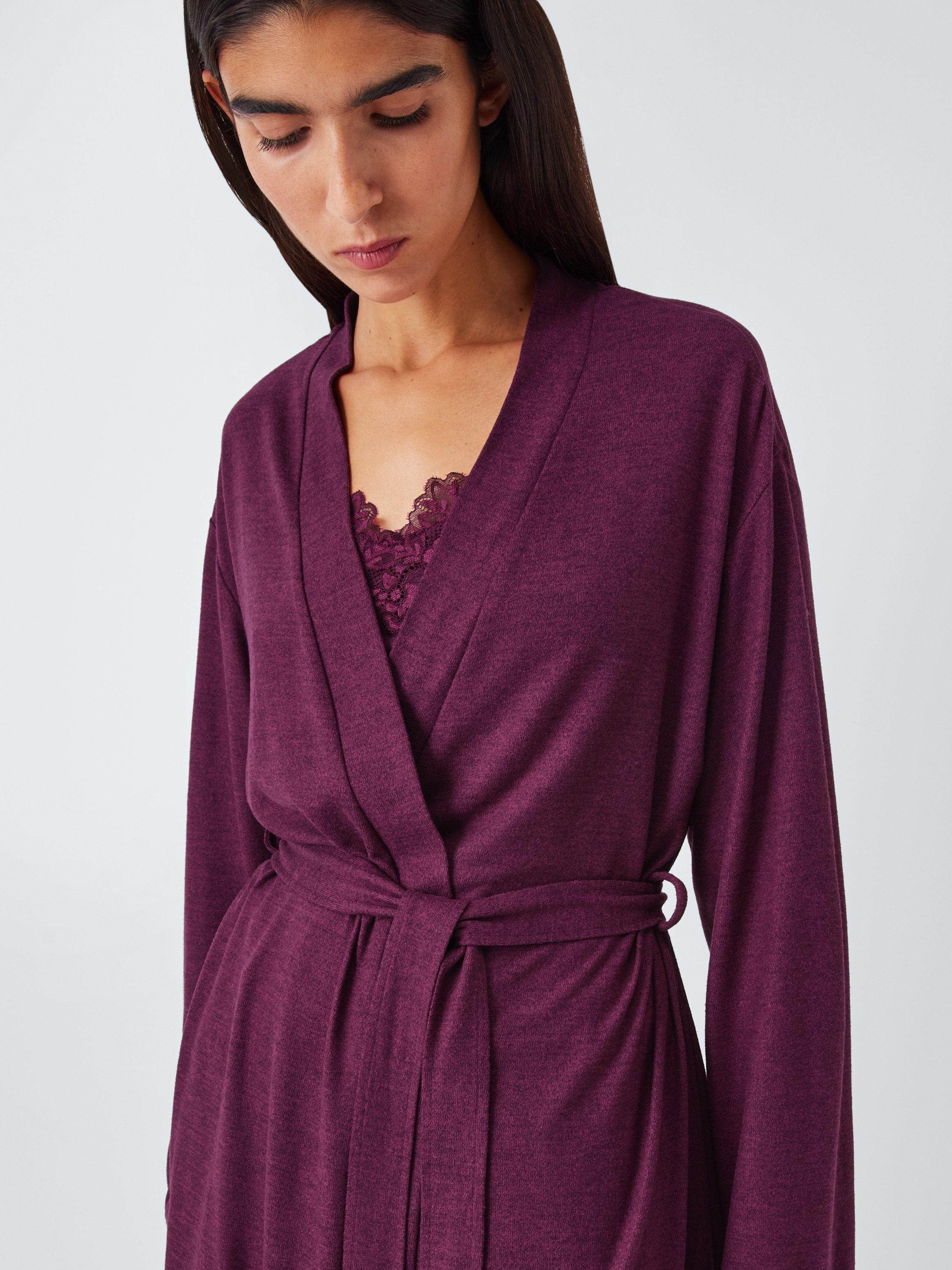 Product image 5 of 6, which shows John Lewis Lace Trim Three Piece Lounge Set, Raspberry Coulis, S