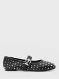 AllSaints Holly Stud Ballerina Flat Shoes, Black