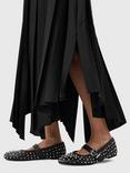 AllSaints Holly Stud Ballerina Flat Shoes, Black