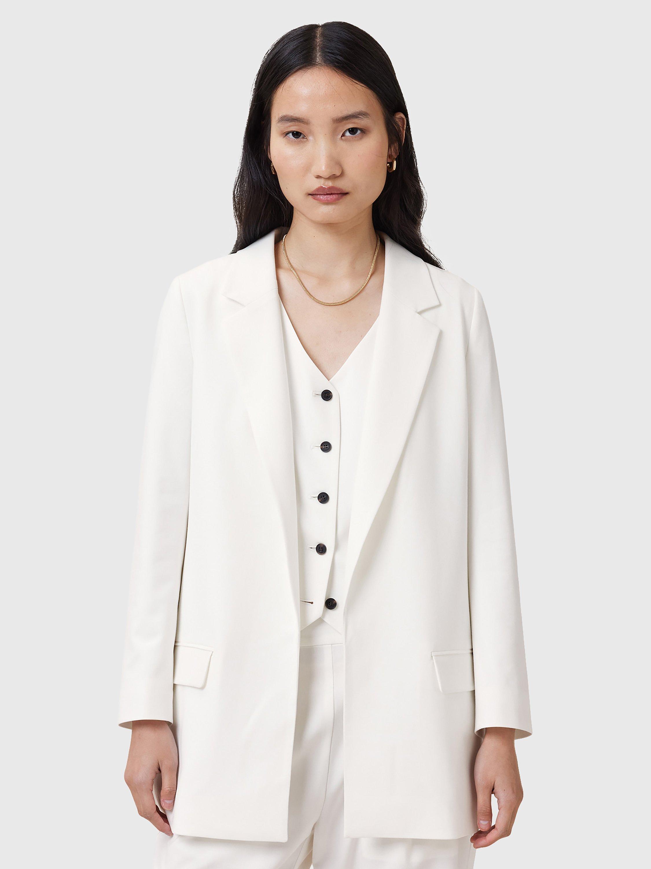 Product image 1 of 7, which shows AllSaints Aleida Tailored Blazer, White, 6