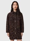 AllSaints Faye Cotton Blend Oversized Shacket Dress