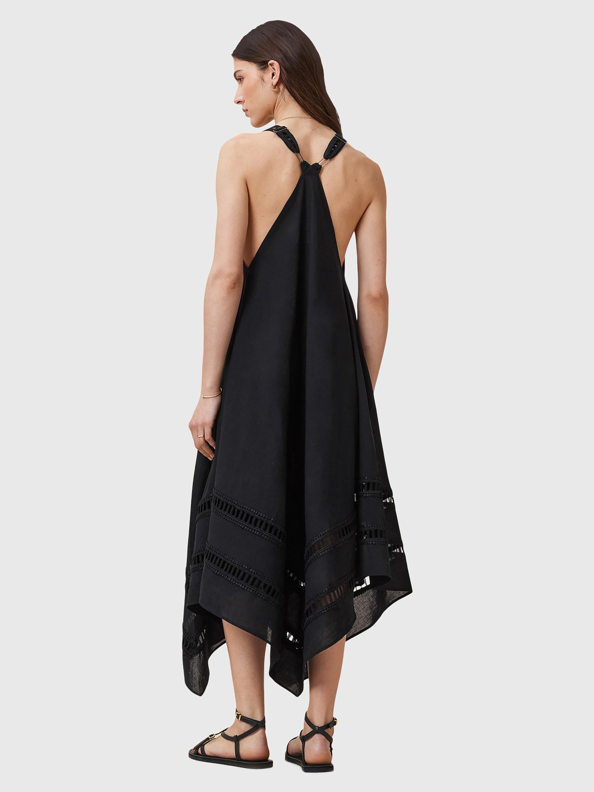 Product image 2 of 8, which shows AllSaints Lil Maxi Casual Strapped Dress, Black, 10