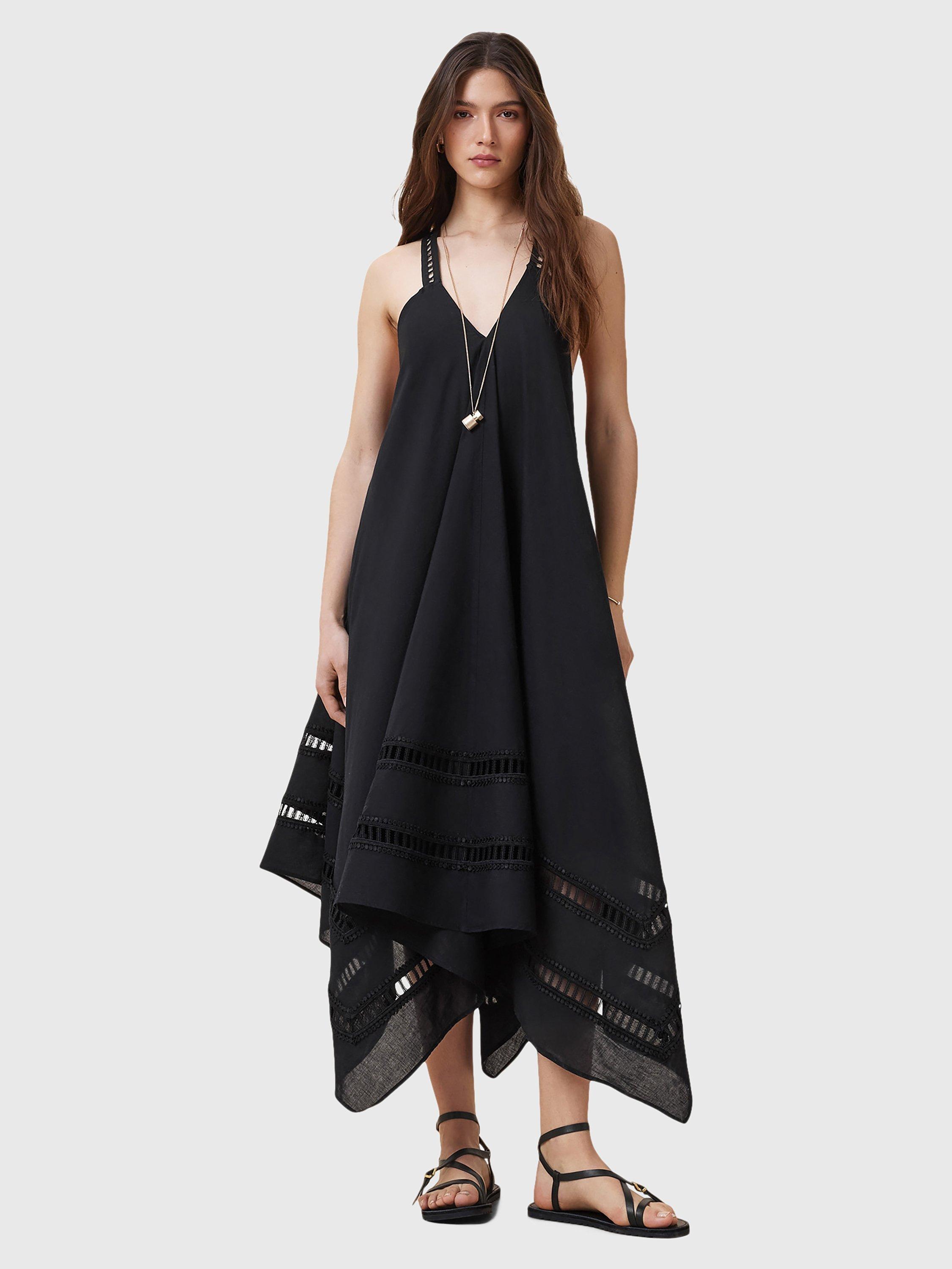 Product image 3 of 8, which shows AllSaints Lil Maxi Casual Strapped Dress, Black, 10
