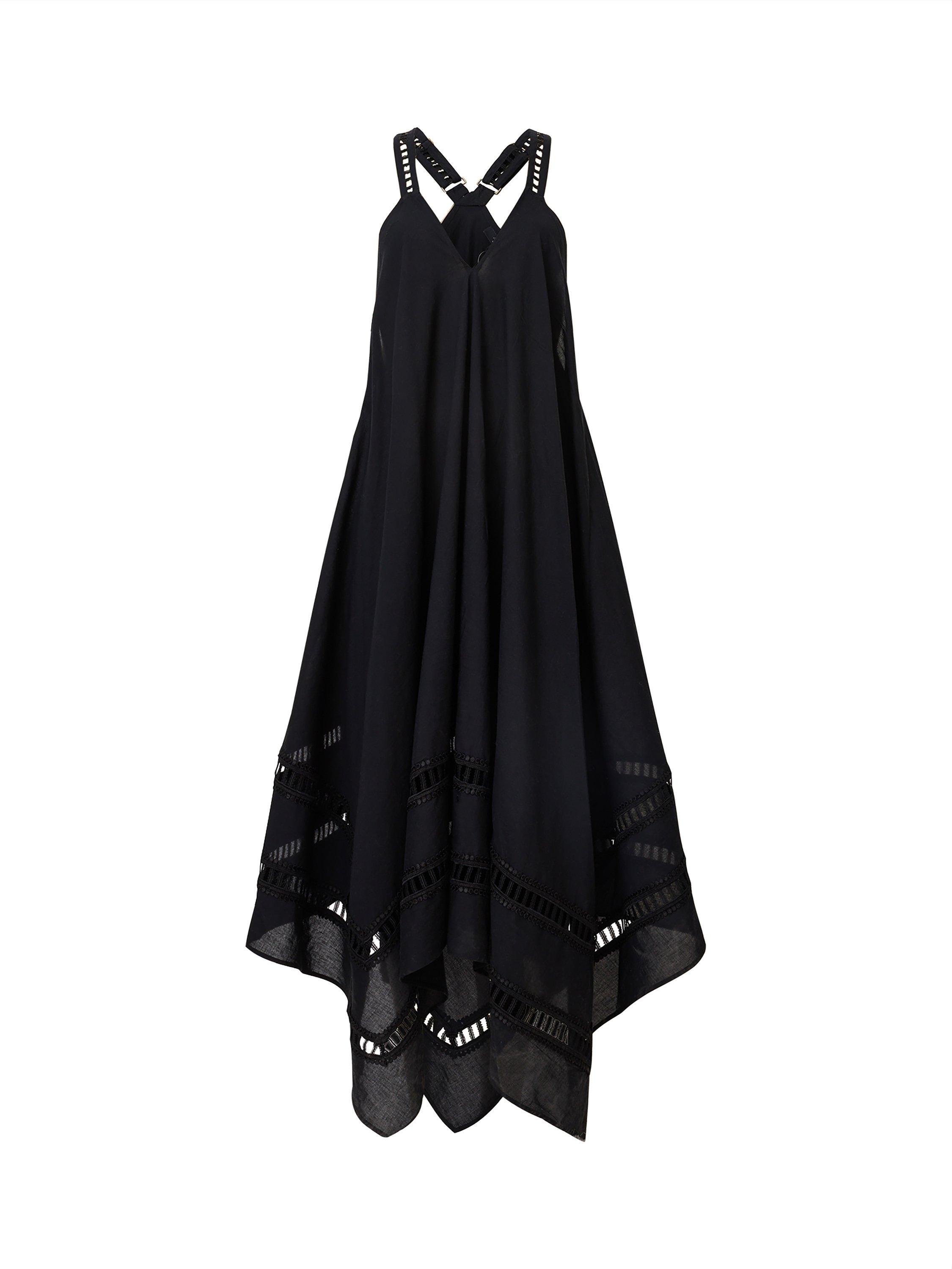 Product image 4 of 8, which shows AllSaints Lil Maxi Casual Strapped Dress, Black, 10