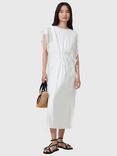 AllSaints Ola Ruffle Midi Dress, Off White