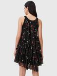 AllSaints Rach Floral Tiered Dress, Briar Black