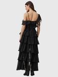 AllSaints Sienna Tiered Maxi Dress, Black