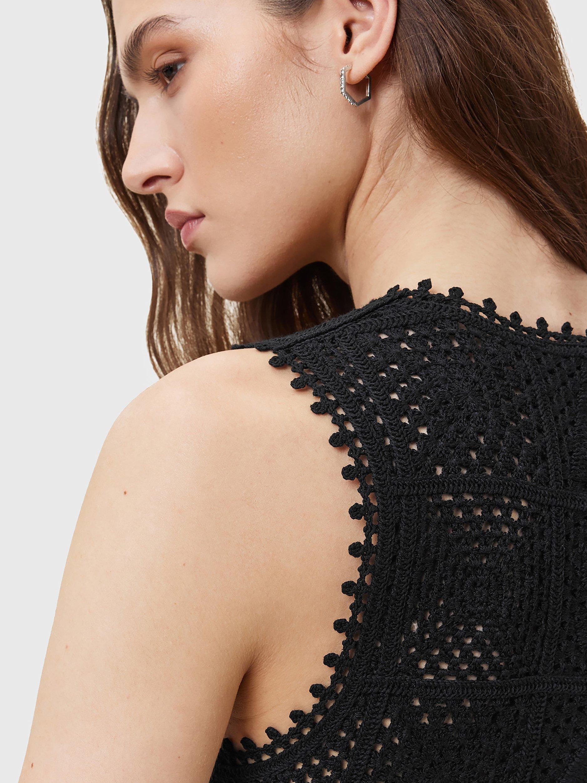 Product image 6 of 7, which shows AllSaints Florence Organic Cotton Waistcoat, Black, XS