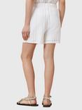 AllSaints Giana Crochet Striped Cotton Blend Shorts