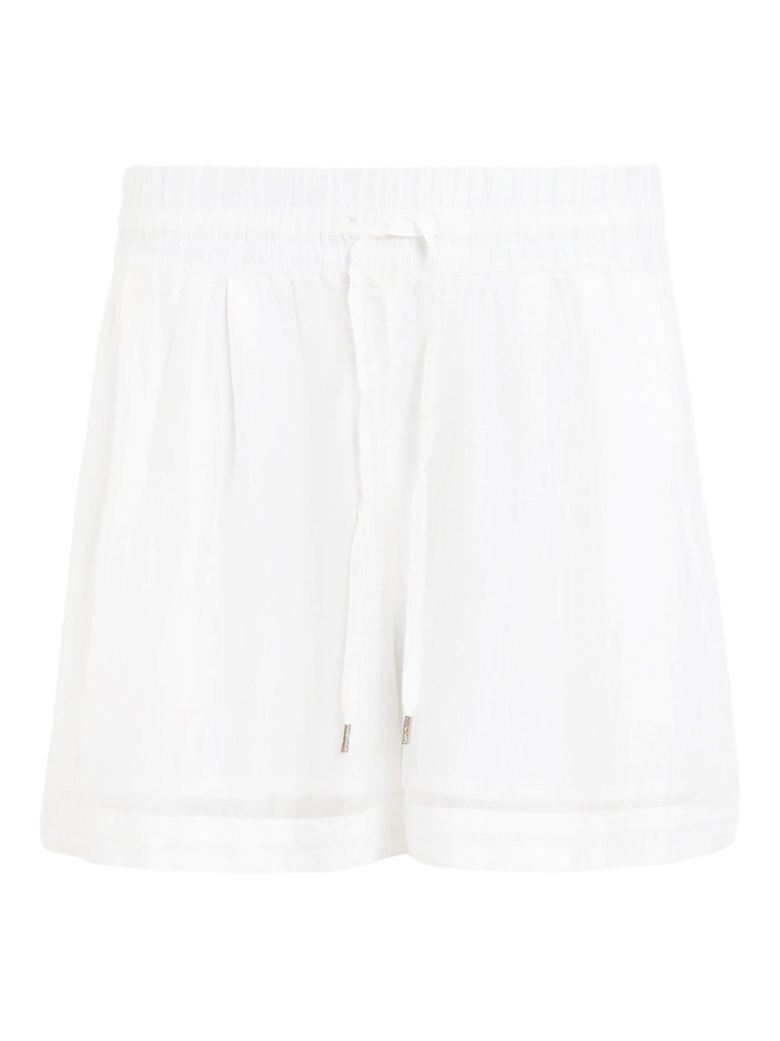 Product image 4 of 8, which shows AllSaints Tysh Elasticated Waist Shorts, Snow White, 12
