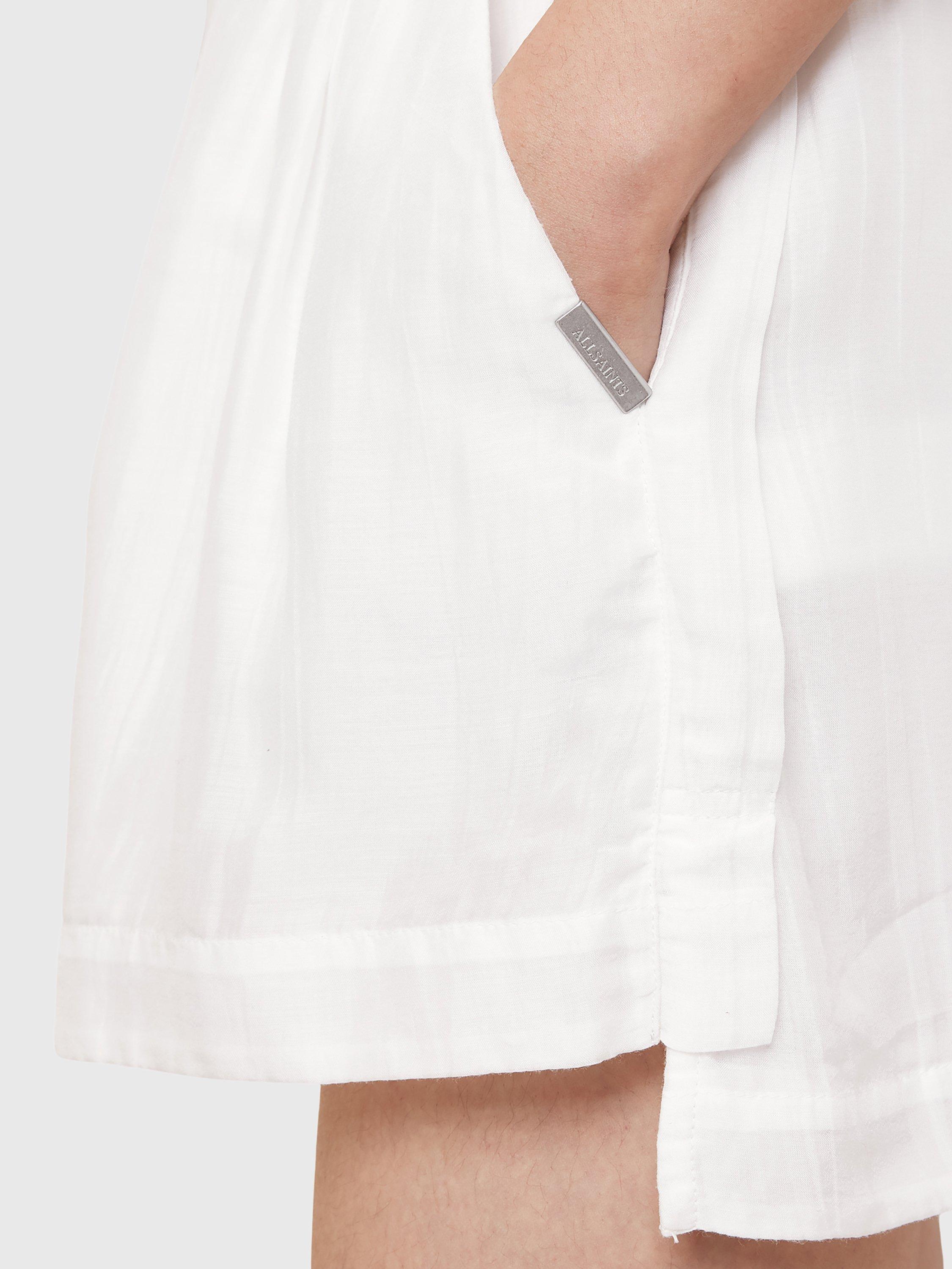 Product image 7 of 8, which shows AllSaints Tysh Elasticated Waist Shorts, Snow White, 12