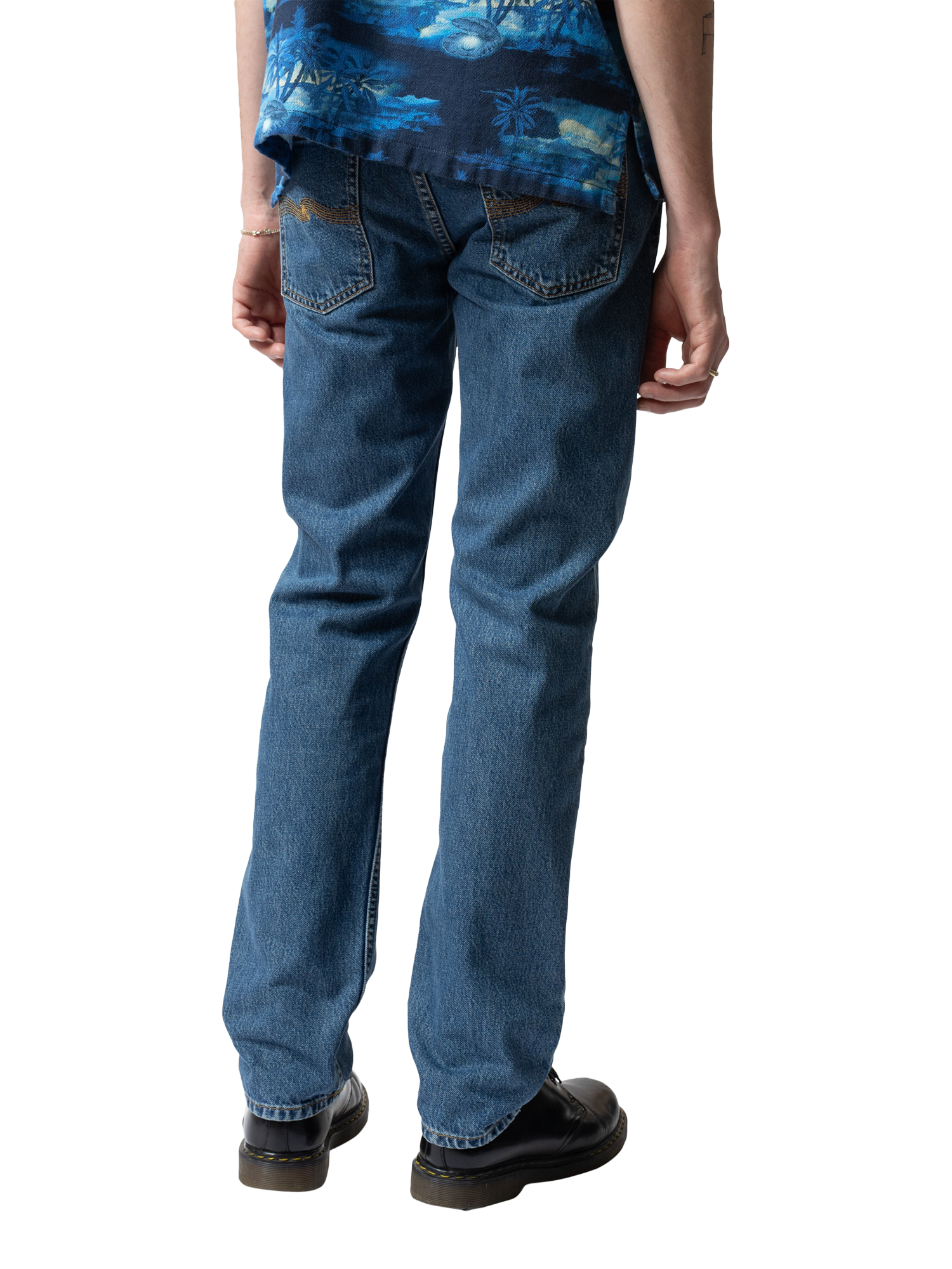 Product image 6 of 6, which shows Nudie Jeans Gritty Slim Fit Jeans, Morning Mist, 30S